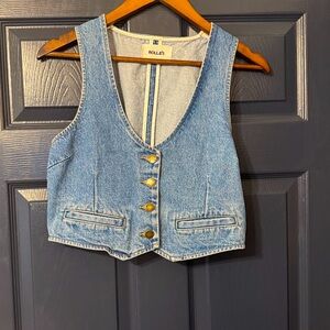 ROLLA'S Light Blue Denim vest. Size medium